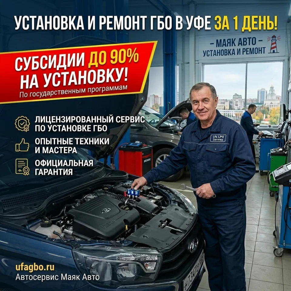 Рекламный креатив ГБО в Уфе, вариант 1
